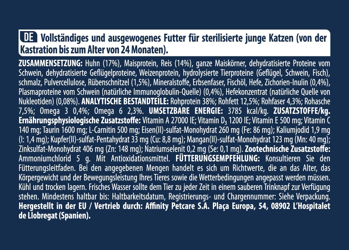 Advance Cat Junior Sterilized Katzenfutter für Kinder, sterilisiert mit Huhn, 10 kg