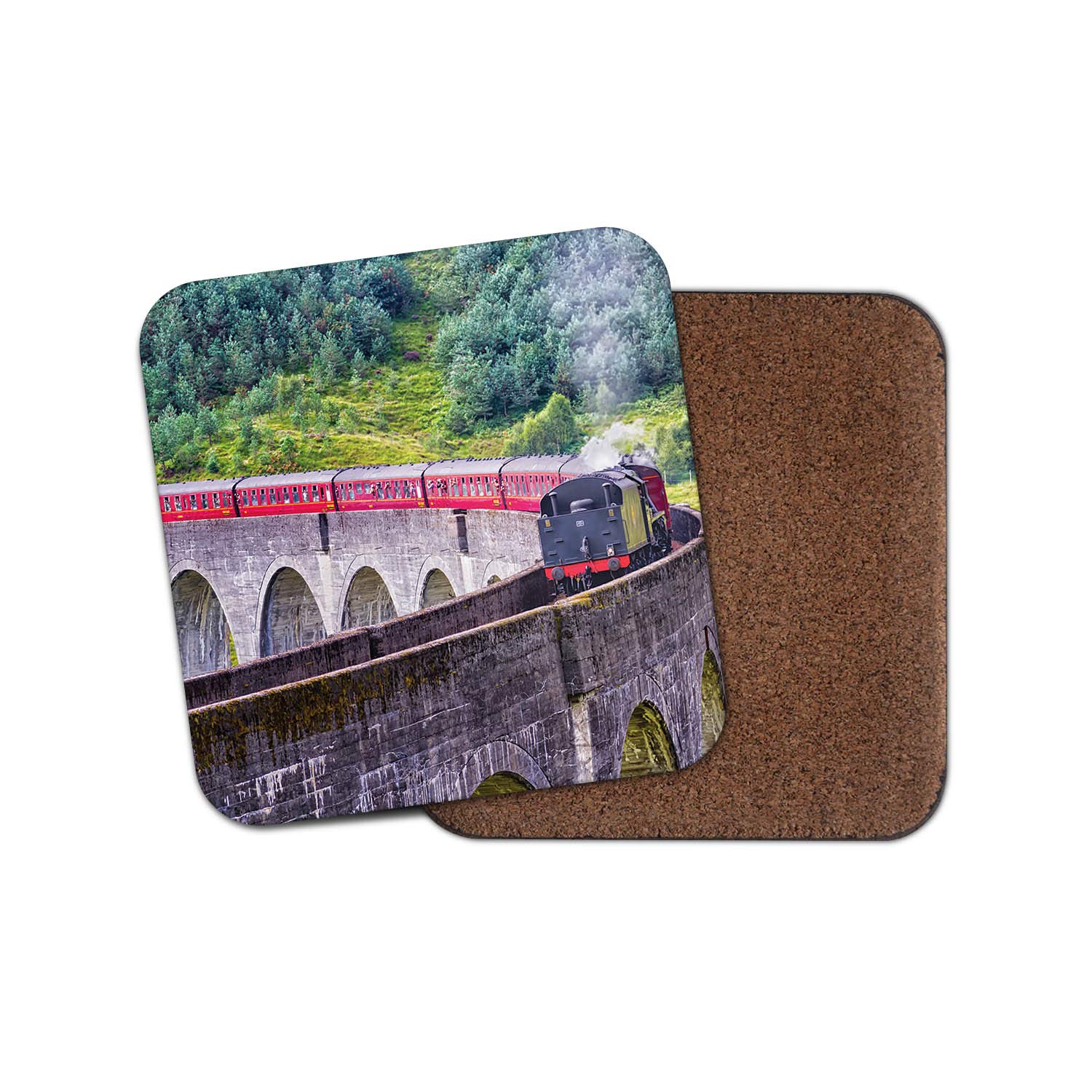 Destinationvinyl Multicolor 1 X Train Drinks Coaster - Viaduct Bridge Spotter Steam Dad #8564