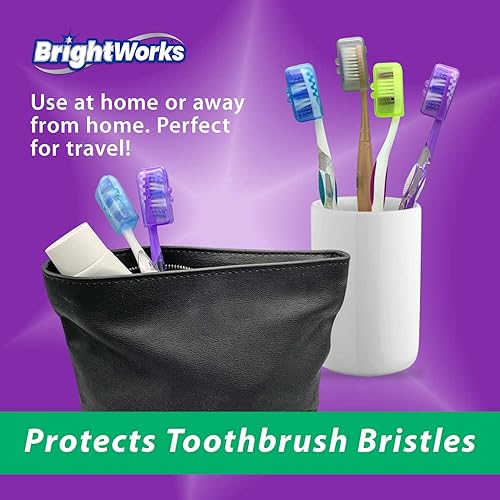 Miniatura 3 de Protectores de cepillo de dientes para viajes, bolso, mochila y hogar. 4 unidades (paquete de 3) 12 fundas en total