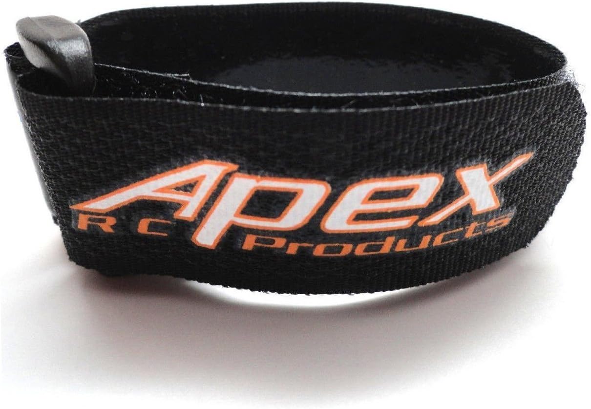 Apex RC Products 5 Pack 20mm x 200mm HD Rubberized Battery Straps Non-Slip 3030