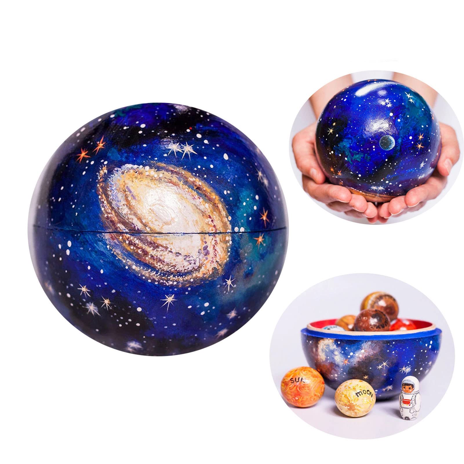 Buy Clenp Wooden solar system Educational Game Toy, Solar System Model Ball Kit Model