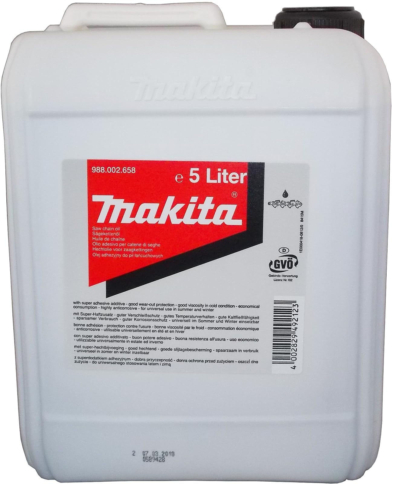 Makita Sägekettenöl 5 Liter ehemals Dolmar