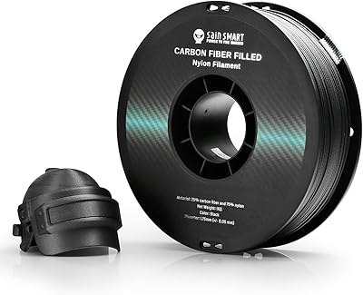 15 – SainSmart 1.75mm Black ePA-CF Carbon Fiber Filled Nylon Filament 1KG (2.2lbs) Spool for 3D Printer