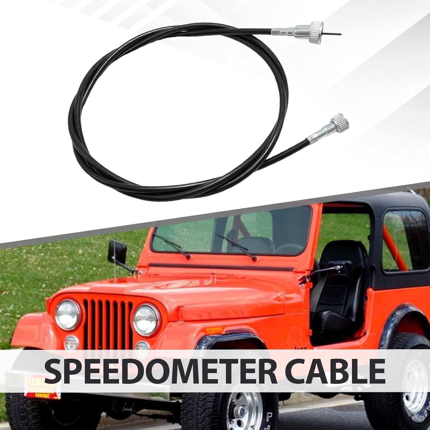 Saihisday P-2924294 Speedometer Cable, Replacement for Jeep CJ7 1980 1981 1982 1983 1984 1985, Replaces PC-2924294