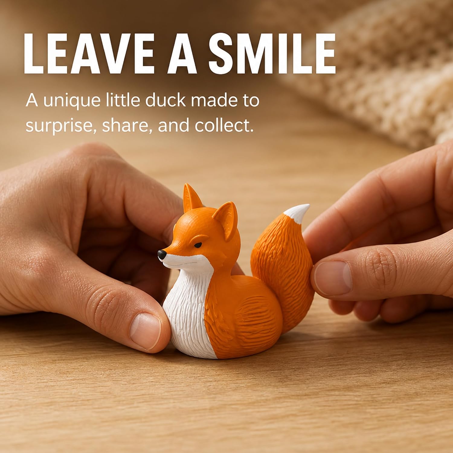 3D Printed Fox Animal Duck Collectible Compatible with Jeep Ducking – Vehicle Ducking Surprise | Cruise Duck Hiding Figure | Dashboard Decor Desk Accessory and Woodland Gift image 2
