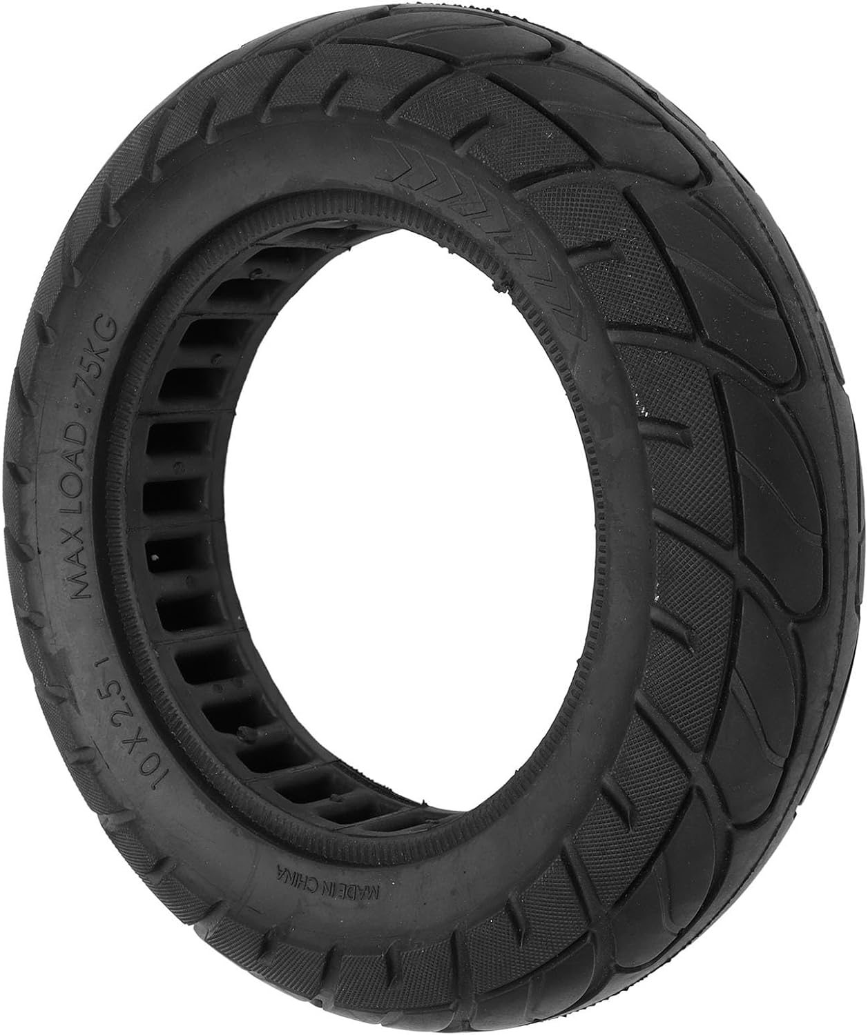 plplaaoo Electric Scooter Solid Tire Durable High Performance Shock Absorbing Anti Slip Explosion Proof Replacement Tire for Electric Scooters Rubber Material 10X2.5 Size