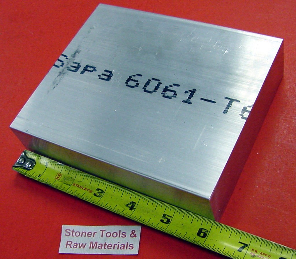 1-1/4" X 5" Aluminum 6061 Flat BAR 6" Long Solid T6511 1.25" Plate Extruded Mill Stock