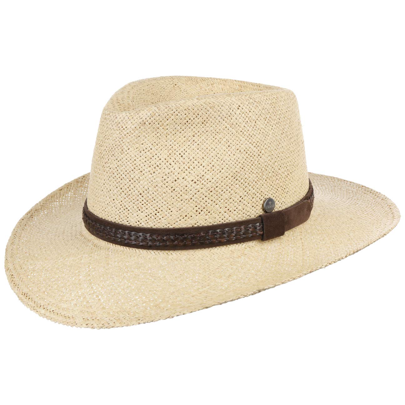 Lierys Sombrero Panamá Walkerson Hombre - Made in Ecuador de Sol Paja Verano con Banda Piel Primavera/Verano