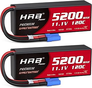 HRB 2packs 3S Lipo Battery with EC5 Plug 5200mAh 11.1V...