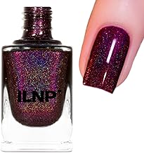 ILNP Black Orchid - Deep Burgundy Holographic Nail Polish, Chip Resistant, Non-Toxic, Vegan, Cruelty Free, 12ml