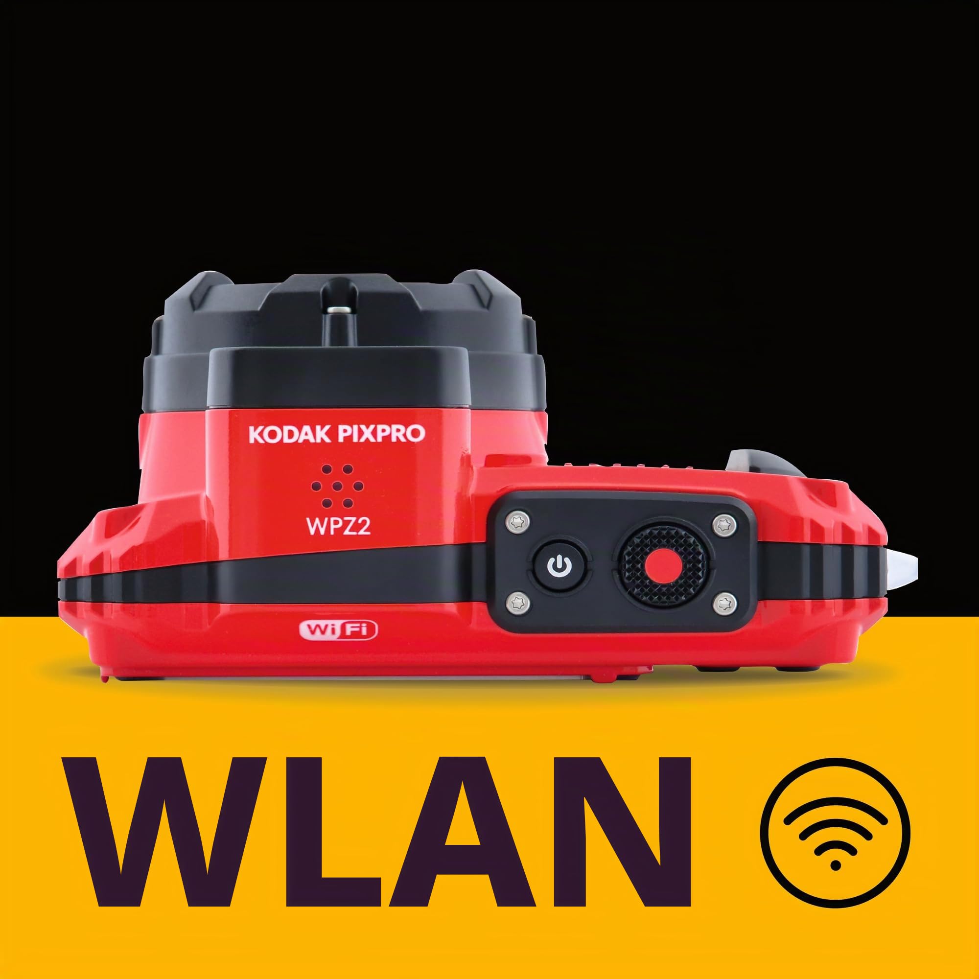 KODAK Pixpro WPZ2 Digitalkamera Kompakt 16M Pixel Wasserdicht 15m Stoßfest Video 720p LCD 2,7 Zoll Rot