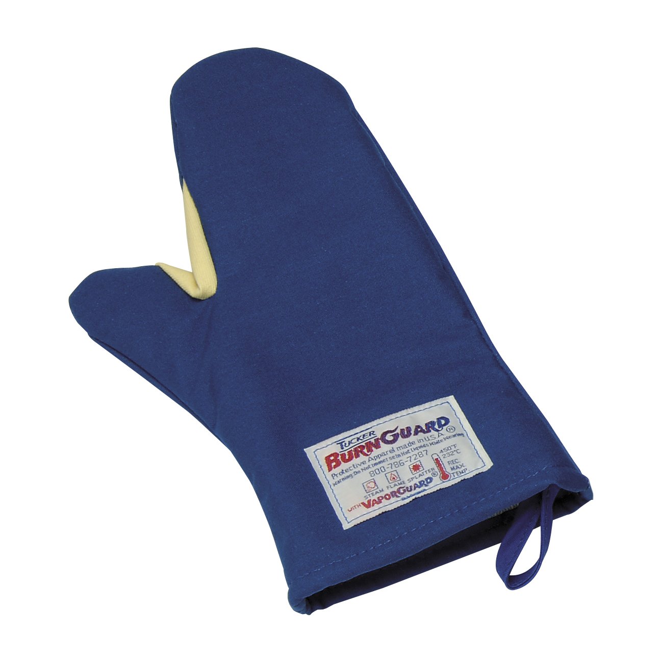 Flame Resistant Blue/Black Oven Mitt by Tucker Industries – Blue, Model 06120