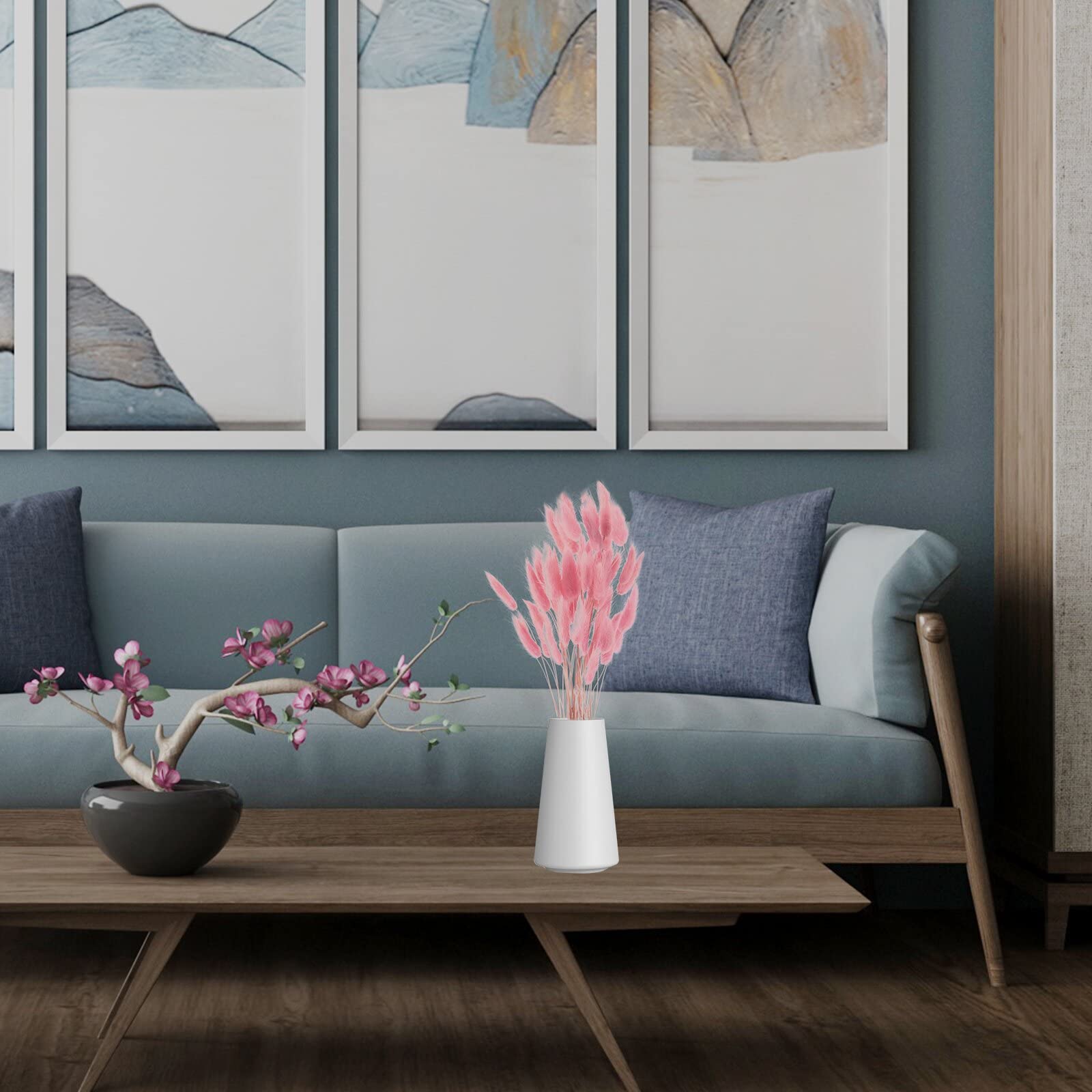 Diyxisk Pampasgras Deko,50 Stück Natürliche Trockenblumen Pflanze