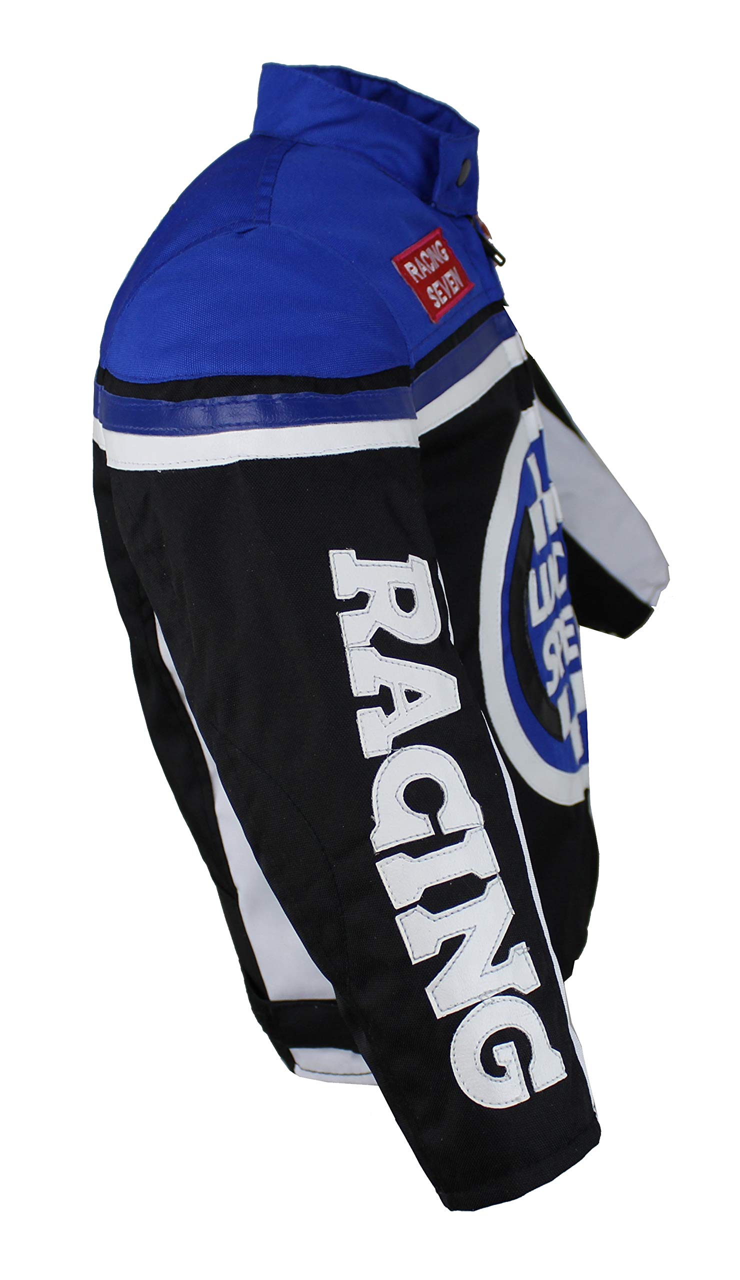 Euro Stars Veste de Motard Textile Pour Enfant - Moto et Course Bleue