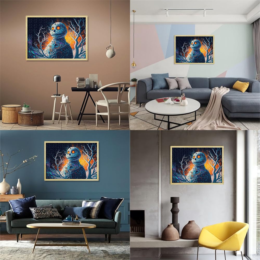 Puzzle 2000 pièces pour Adolescents Bonhomme de Neige psychédélique II Jeu de Quiz Car C'est Un pour Toute la Famille 70x100cm