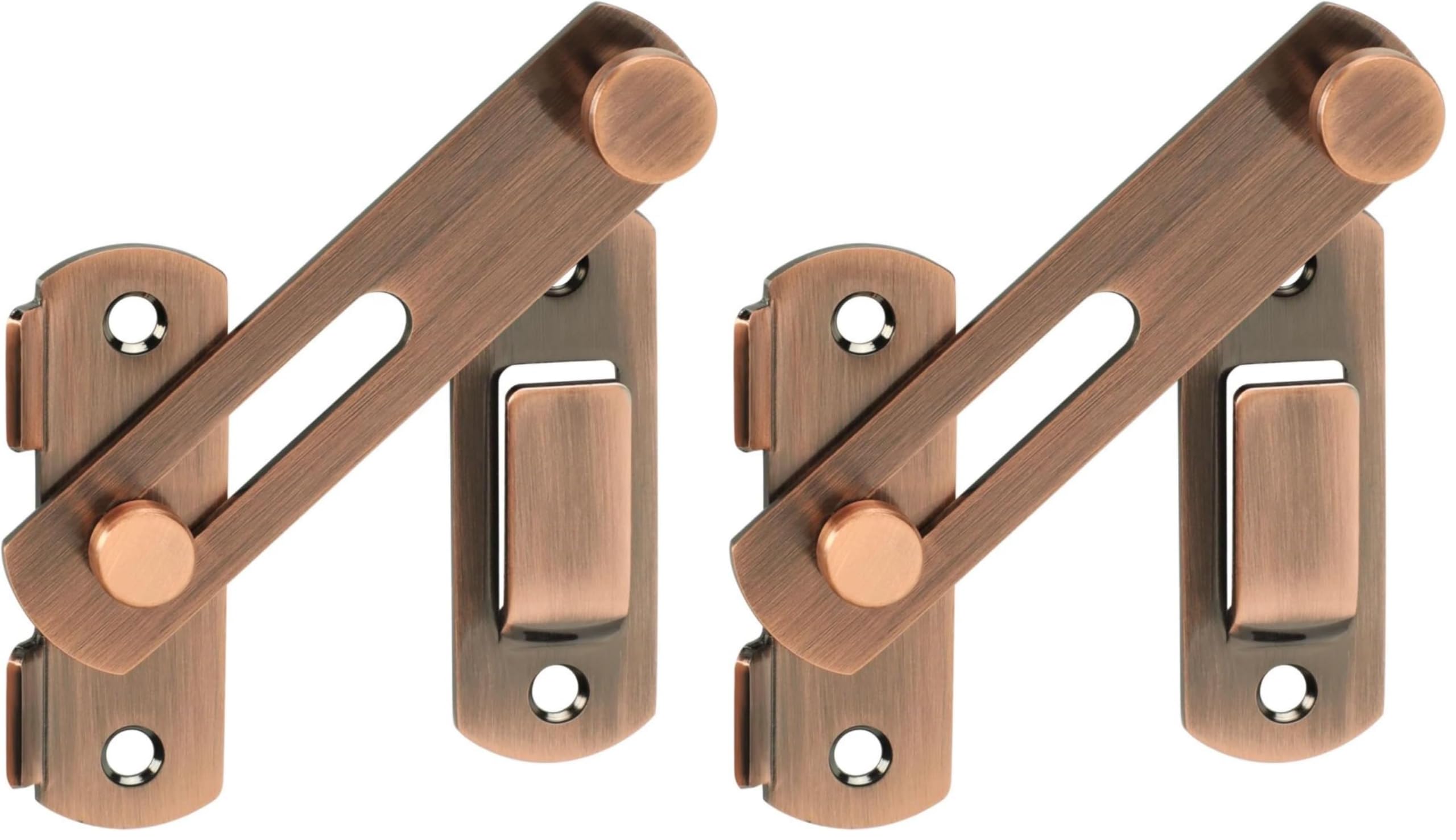 Alise 4 inch Flip Latch Gate Latches, Safety Door Lock for Barn Wood Fence Sliding French Doors,Heavy Duty SUS304 Stainless Steel Gate Hardware Red Bronze MS9500-R (Pack of 2)