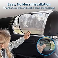 Vista 6 de Enovoe Parasol para ventana de automóvil para bebé, (4 unidades), XL - 25 x 16 pulgadas - Parasol para ventanas - Protección solar, deslumbramiento