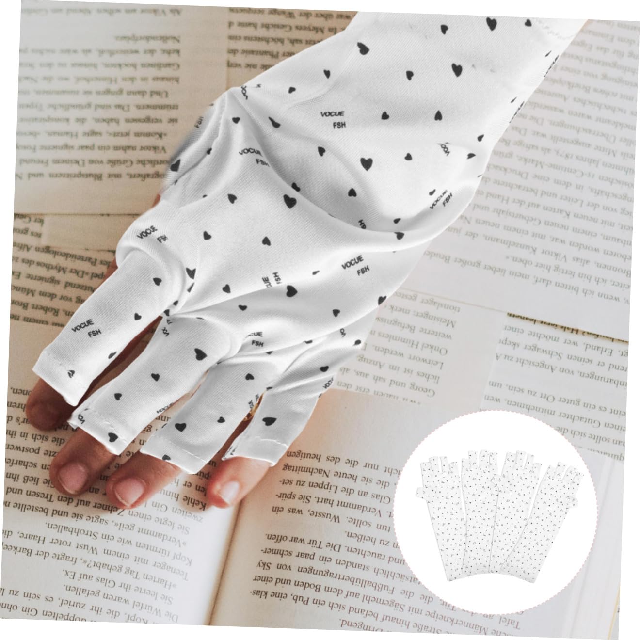 10 Pares Guantes De Uñas Gel Constructor Uñas Luz Ultravioleta Perder Anti-ultravioleta Poliéster