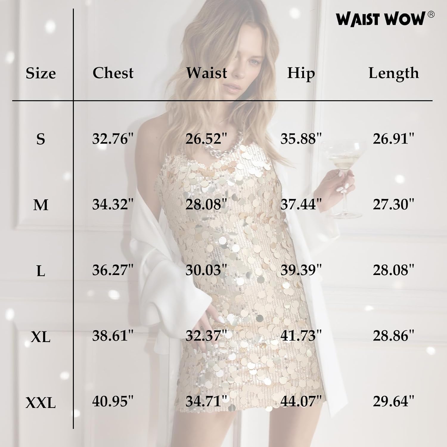 Sequin Dress for Women Spaghetti Strap Sexy Dresses Glitter Sparkly Mini Dress - Image 6