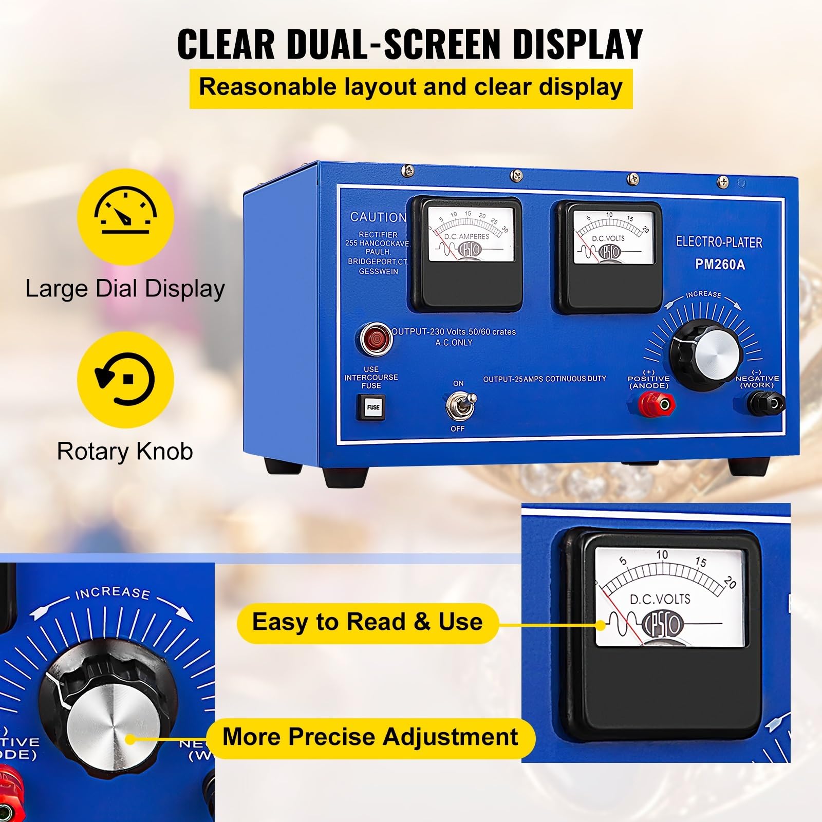 30A Electroplating Machine Adjustable Current and Voltage Silver Gold Platinum Plating Machine DIY Jewelry Making Tools