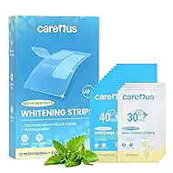 Teeth Whitening Strips, 16 Treatments, Hydroxyapatite Formula for Sensitive Teeth, Enamel-Safe & Residue-Free, Gentle Tooth Whitener, Mint, Last-Minute Hangouts (32 Strips)