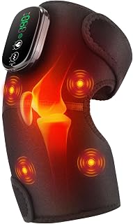 Knee Heating Pad for Knee Pain, Heated Knee Brace for Pain Relief, Arthritis, Joint Support - Cordless Knee Massager with Heat for Elbow Shoulder, 5000mAh Rechargeable, Black