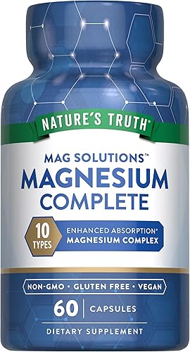 Miniatura 1 de Nature's Truth Suplemento Complejo de Magnesio 10 Formas  300 mg  60 cápsulas  Glicinato, Citrato, Plus More  Vegano, sin OMG y sin gluten