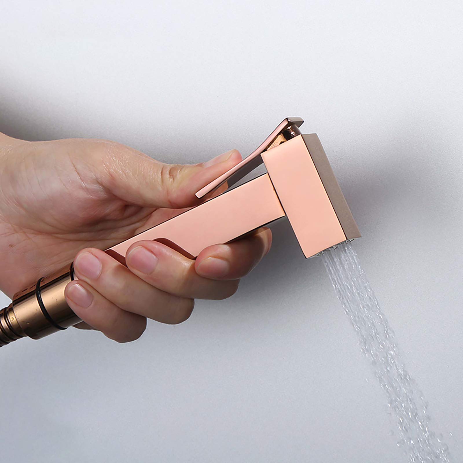 Spruzzatore portatile per bidet per WC, kit con spruzzatore per bidet da bagno in ottone da parete con acqua fredda singola per l'igiene personale, il bagno degli animali domestici, tubo da 1,5 m