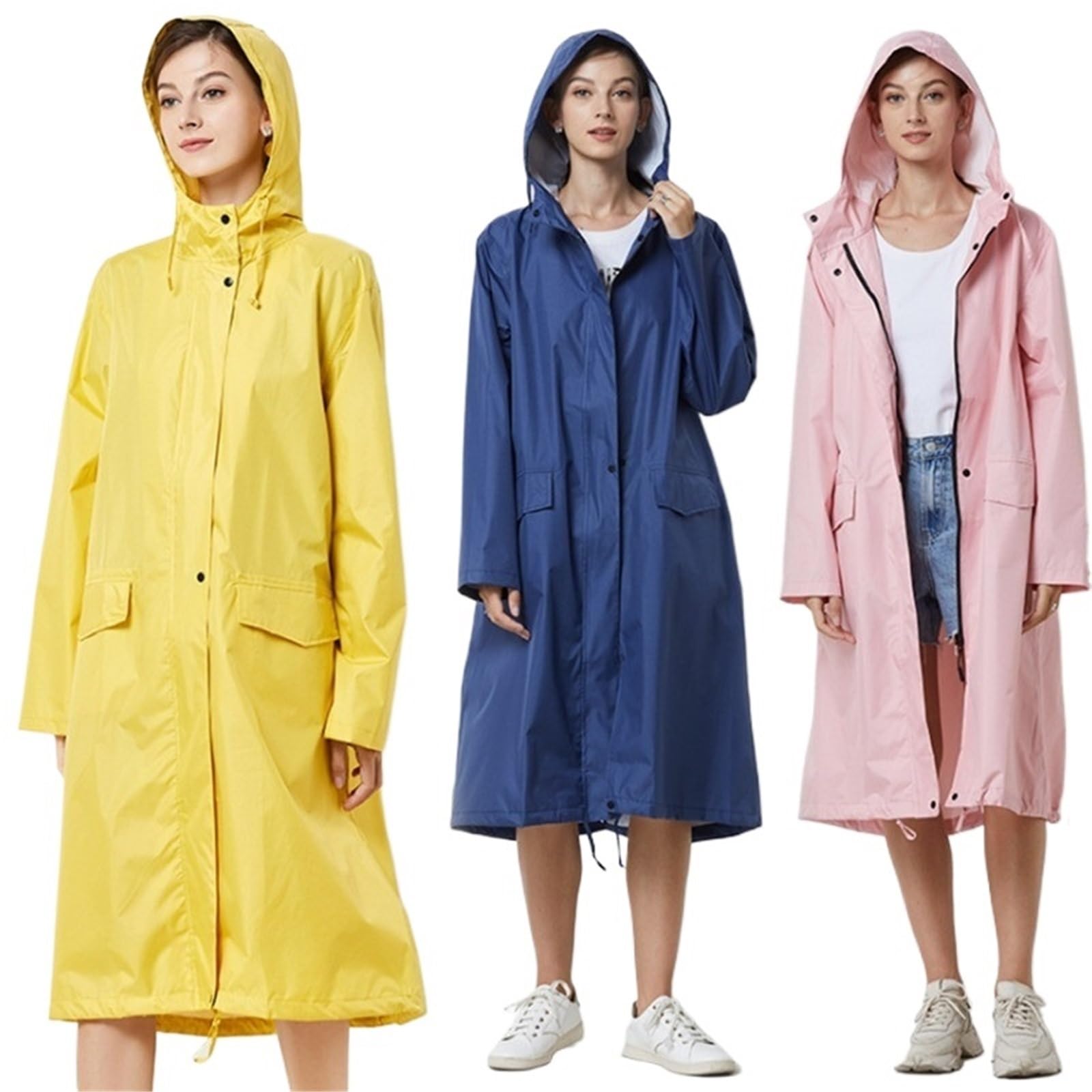 Poncho Antipioggia Impermeabile lungo for uomo e donna, impermeabile, idrorepellente, poncho