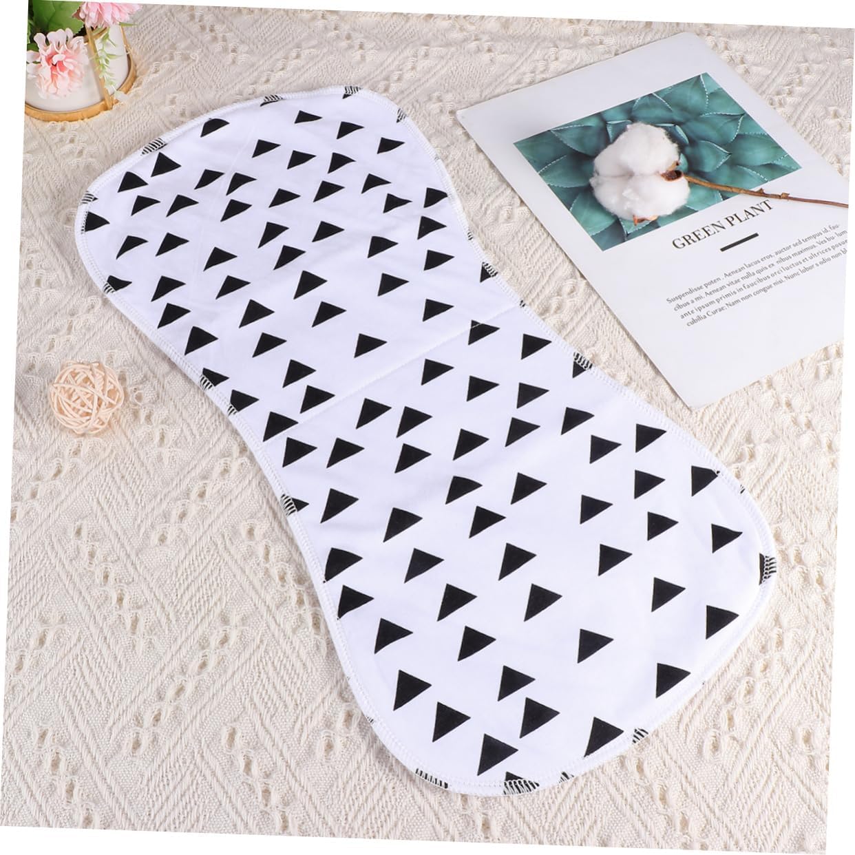 Hemoton Newborn Burp Cloths for Girls 3-Layer Absorbent Milk Spit up Rags for Baby Boys Modern Patterns Lightweight and Comfortable Style