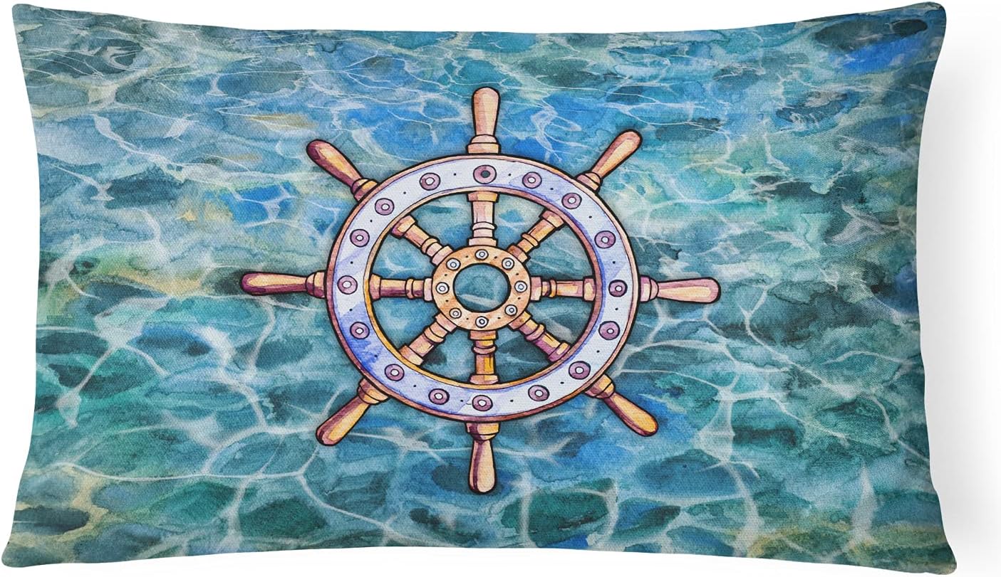 Caroline's Treasures BB5363PW1216 Sea Turtle Under Water Canvas Fabric Decorative Pillow Machine Washable, Indoor Outdoor Decorative Pillow for Couch, Bed or Patio, 12HX16W