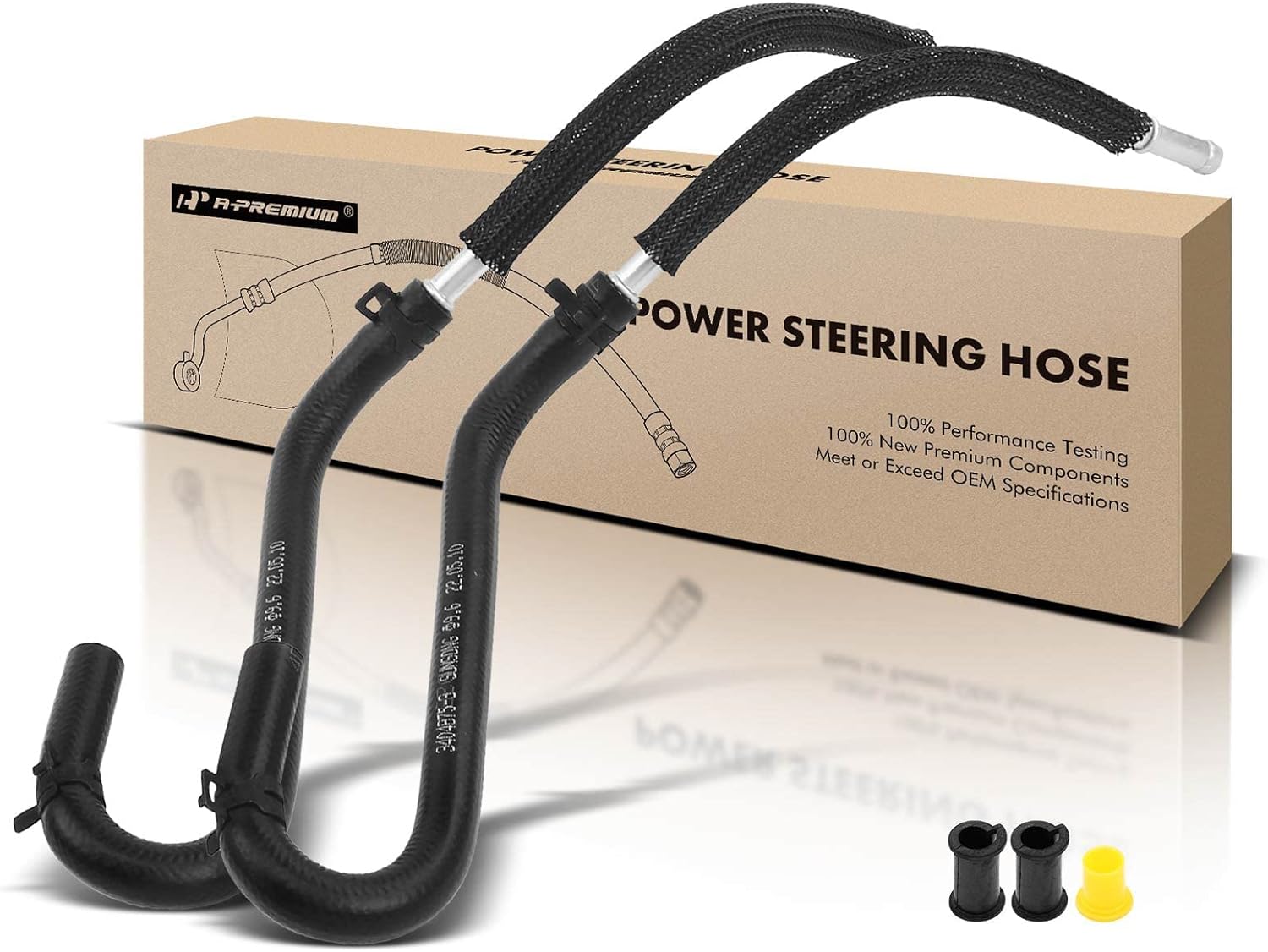 A-Premium Power Steering Return Hose Line Assembly Compatible with Cadillac STS 2005-2011, Union To Cooler