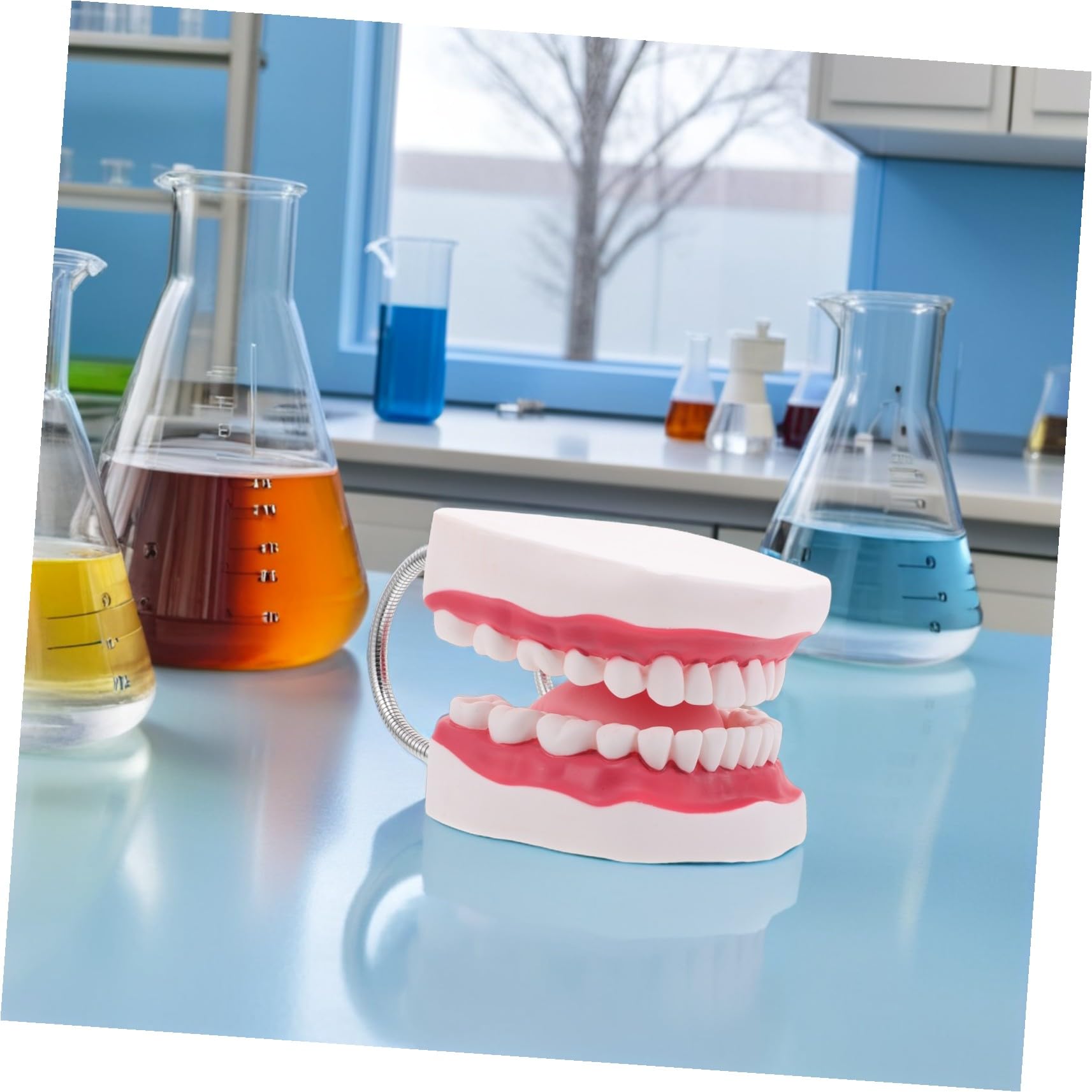 Modello Dentiera Ingrandito Lingua e Gengive per Pratica e Didattica Riproduzione Realistica Bocca Umana Portatile e Resistente per Studio Odontoiatrico e Formazione