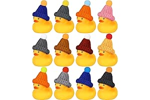 12 Colorful Rubber Duckies with 12 Accessories
