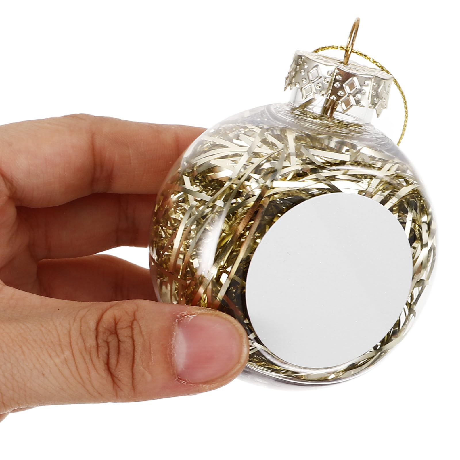 minkissy 16 Piezas Bolas Navideñas Colgantes Rellenables de Plástico