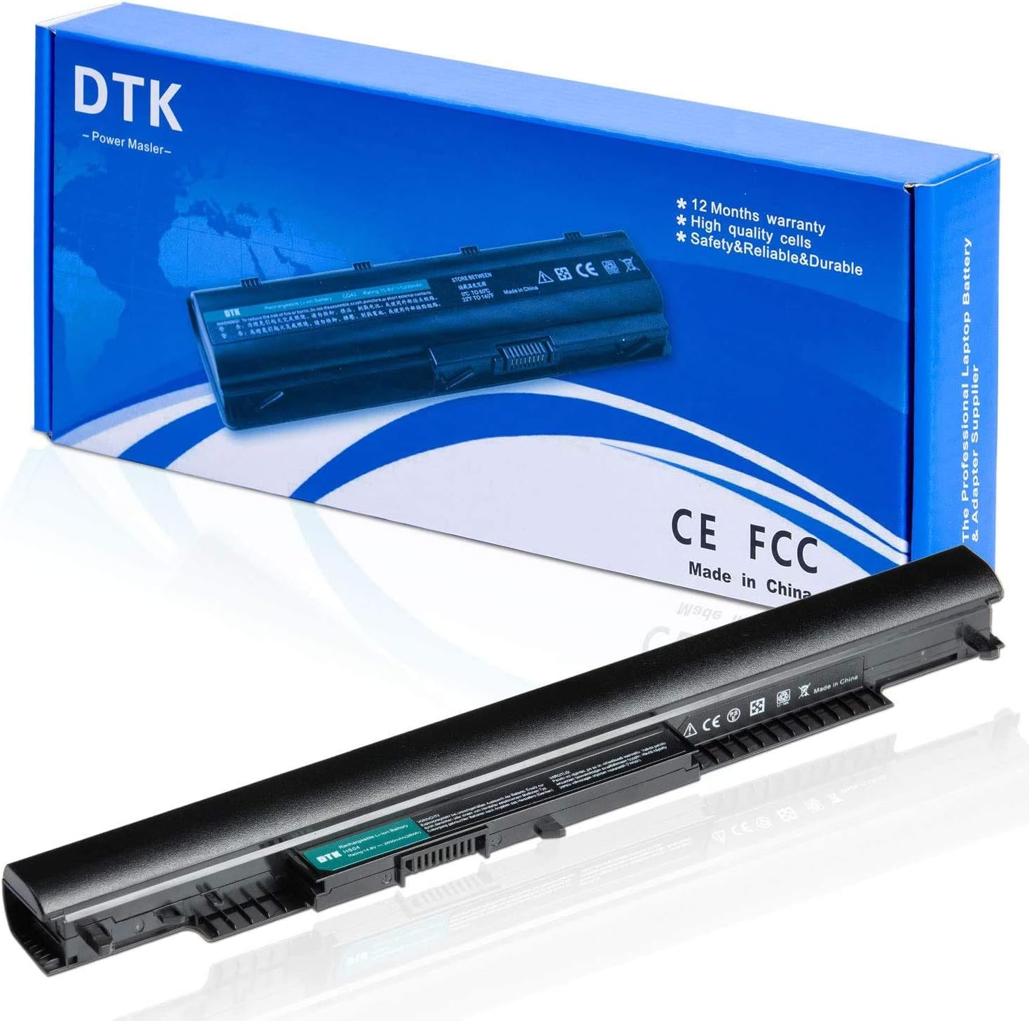 DTK HS04 Laptop Battery for HP 250 255 G4 G5 / Pavilion 15 17,P/N: 807957-001 807956-001 HSTNN-LB6V TPN-C125 TPN-C126 HS03 HSTNN-LB6U 807612-421 Series 14.8V 2400mAh