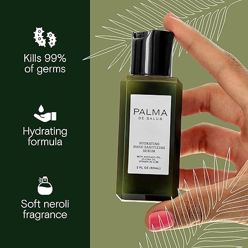 Miniatura 3 de Desinfectante de manos hidratante 2 en 1 de tamaño de viaje y loción de manos | Aceite de aguacate, aceite de jojoba, ácido hialurónico, centella