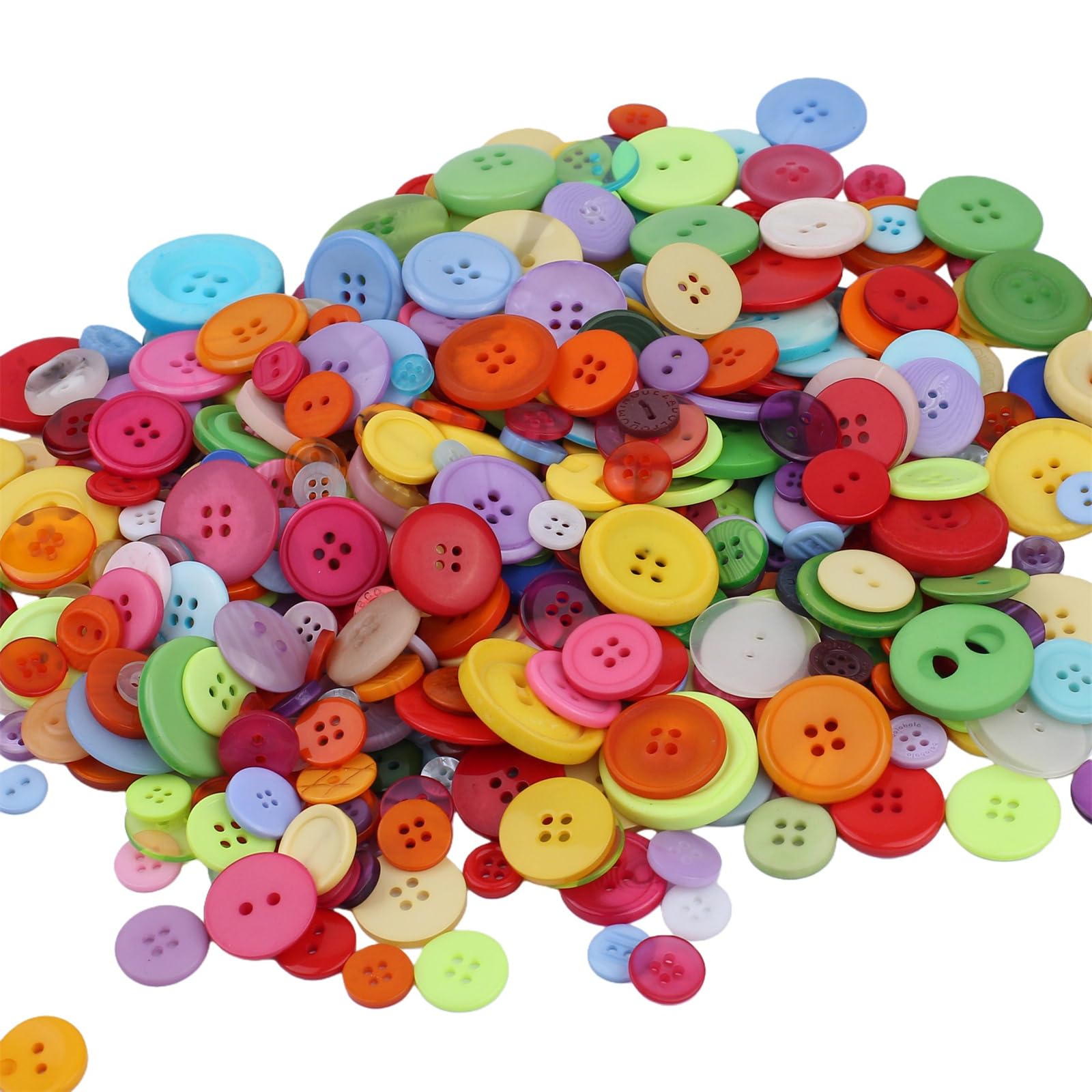 Tsophreniq Color Series Colorful Resin Button In Mixed Assortment For Craft Projects Sewing And Decoration Resin Button