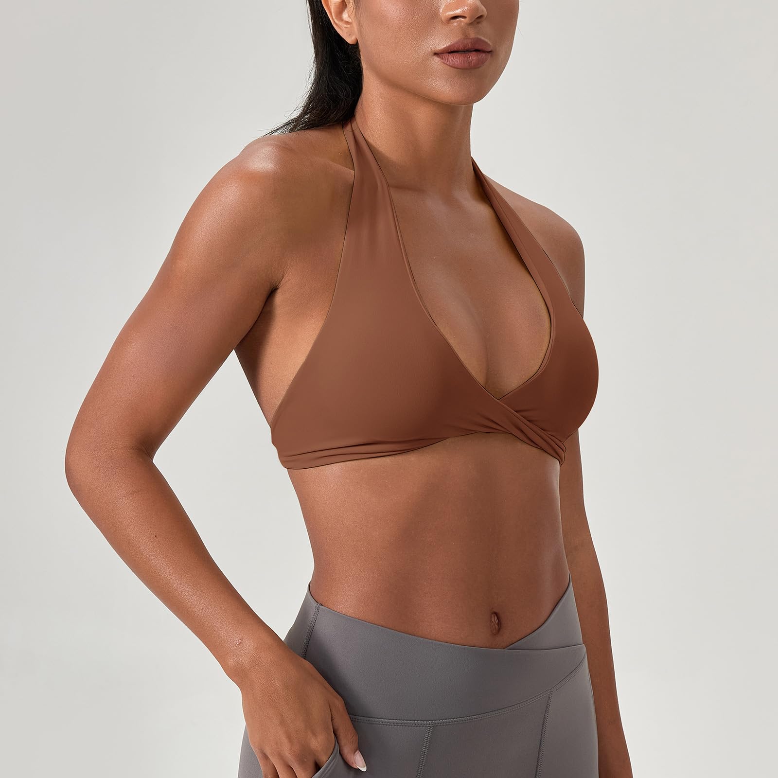 Biustonosz sportowy damski push up, damski top sportowy na siłownię bez fiszbin z wyjmowanymi wkładkami oddychające do fitnessu jogi biegania