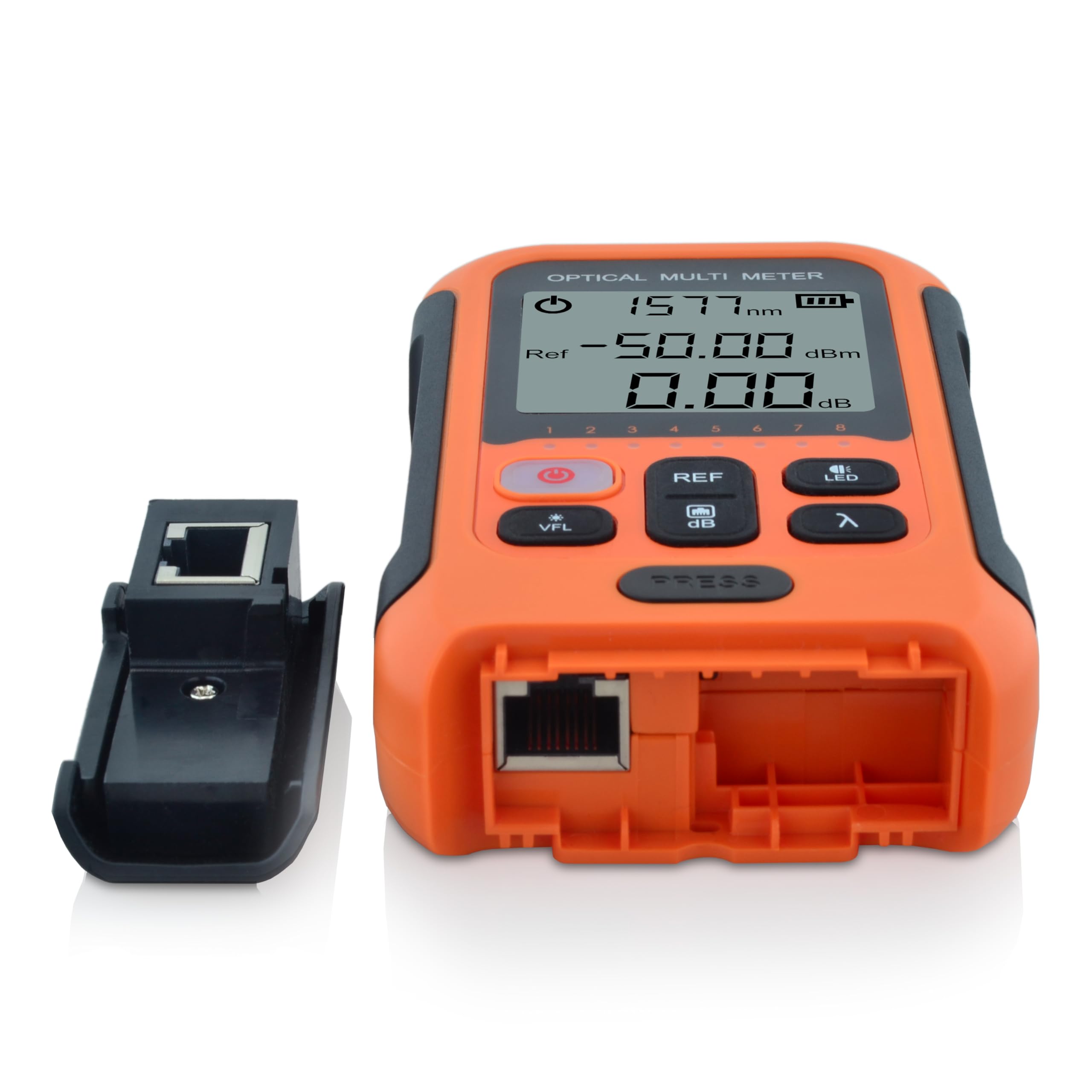 Optisches Leistungsmessgerät 800~1700nm -50~+26dBm 650nm 30km VFL FTTH Optical Fiber Power Meter SS103PVC12