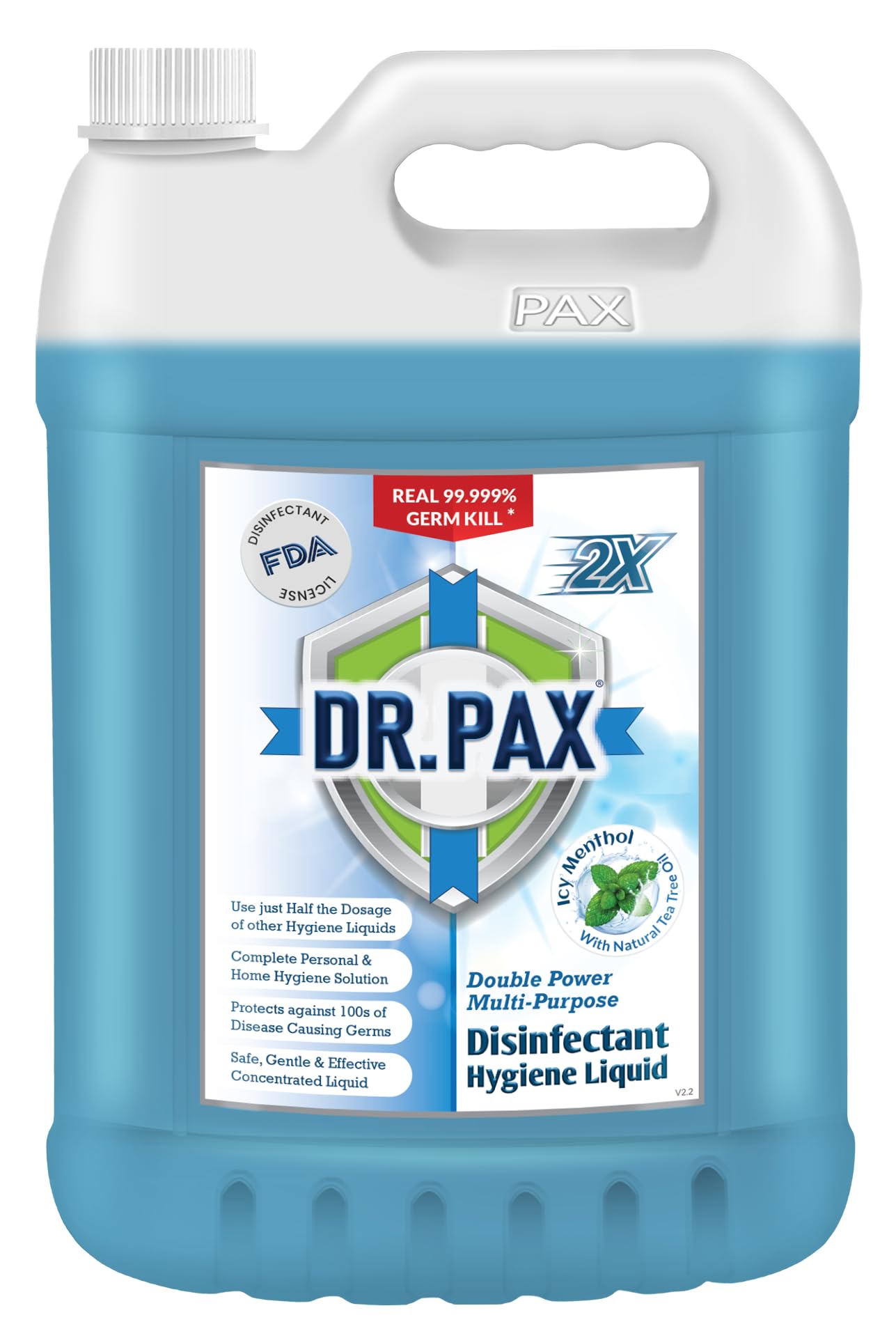 See full amazon price history chart for Dr Pax Double Power Multipurpose Disinfectant Hygiene Liquid (Icy Menthol), 5L Dr Pax Double Power Multipurpose Disinfectant Hygiene Liquid (Icy Menthol), 5L (B09FK727BW) Amazon Price History, Amazon Price Tracker