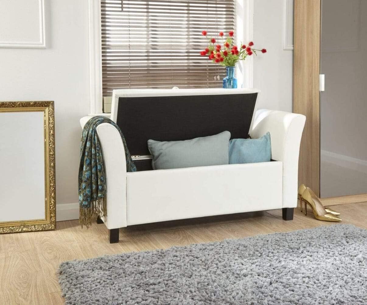 Verona Window Seat - White Faux Leather