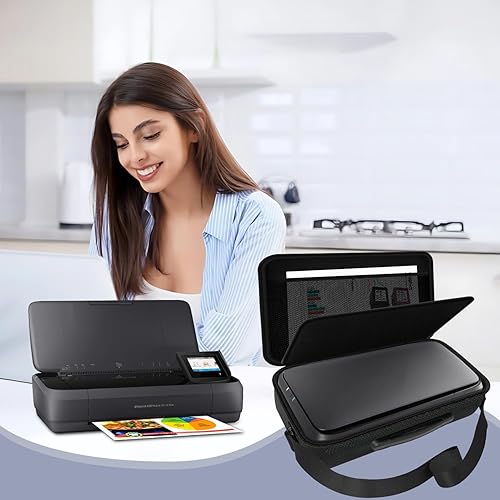 Miniatura 9 de Estuche rígido de viaje para impresora portátil HP OfficeJet 250 todo en uno (CZ992A), bolsa de transporte de almacenamiento de impresora con