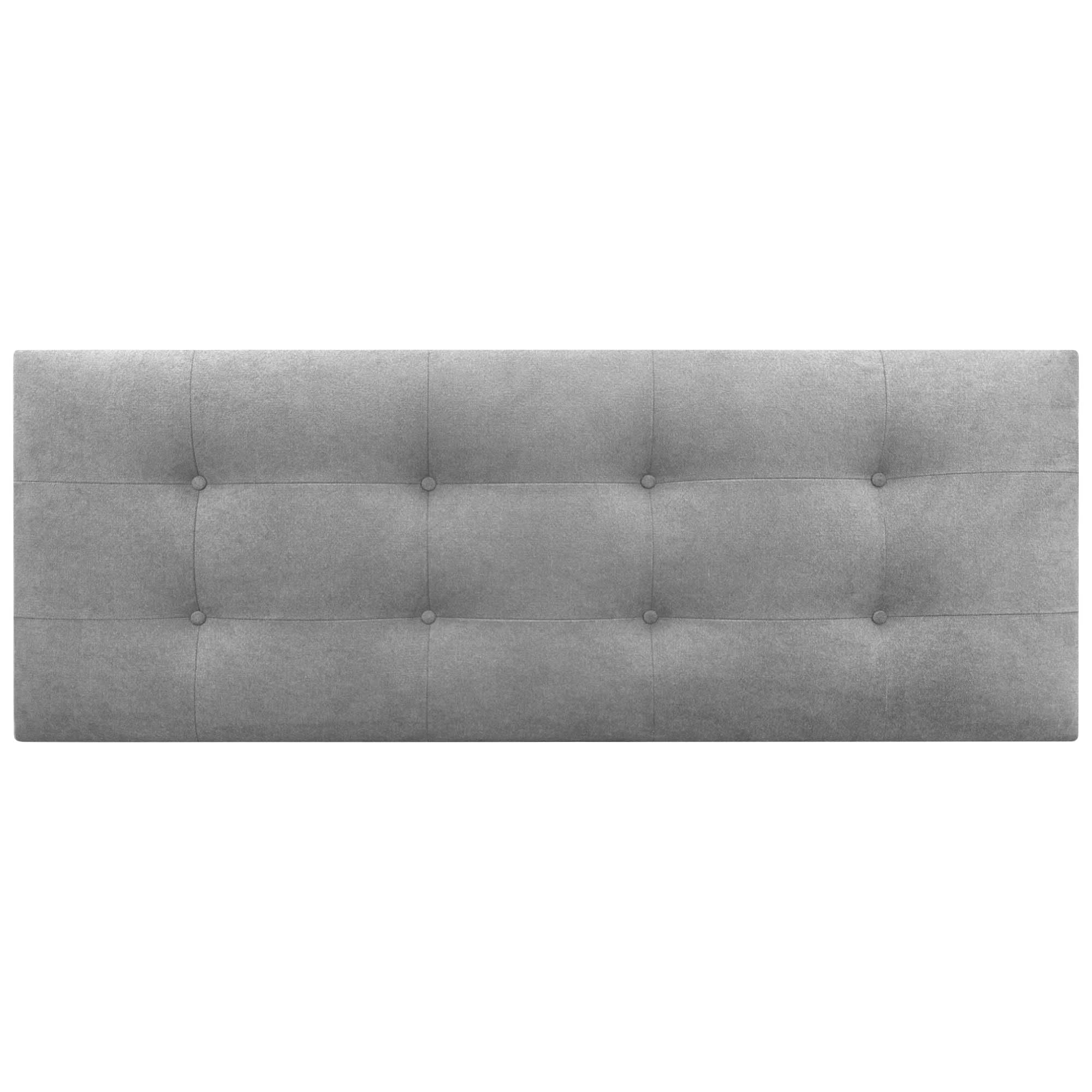 DHOME Gepolstertes Kopfteil ACUALINE 8cm Dick - Stoff und Kunstleder für Betten (Stoff Grau, 145cm für 120/135/140)