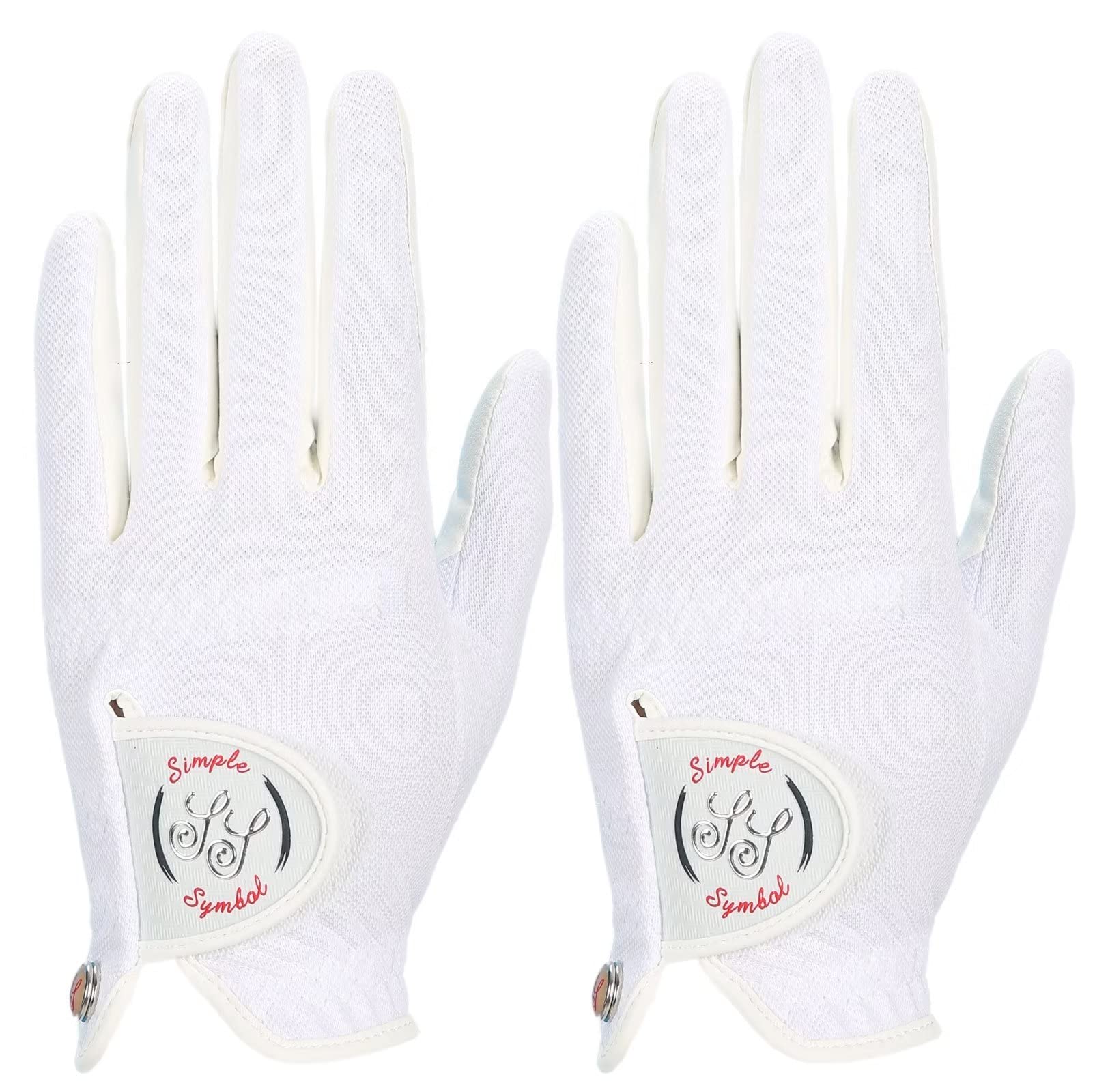 SIMPLE SYMBOL Women's RainGrip Golf Glove Two Pack,Hot Wet Weather Comfort，Four Colors To Choose From Pink/Purple/White/Green