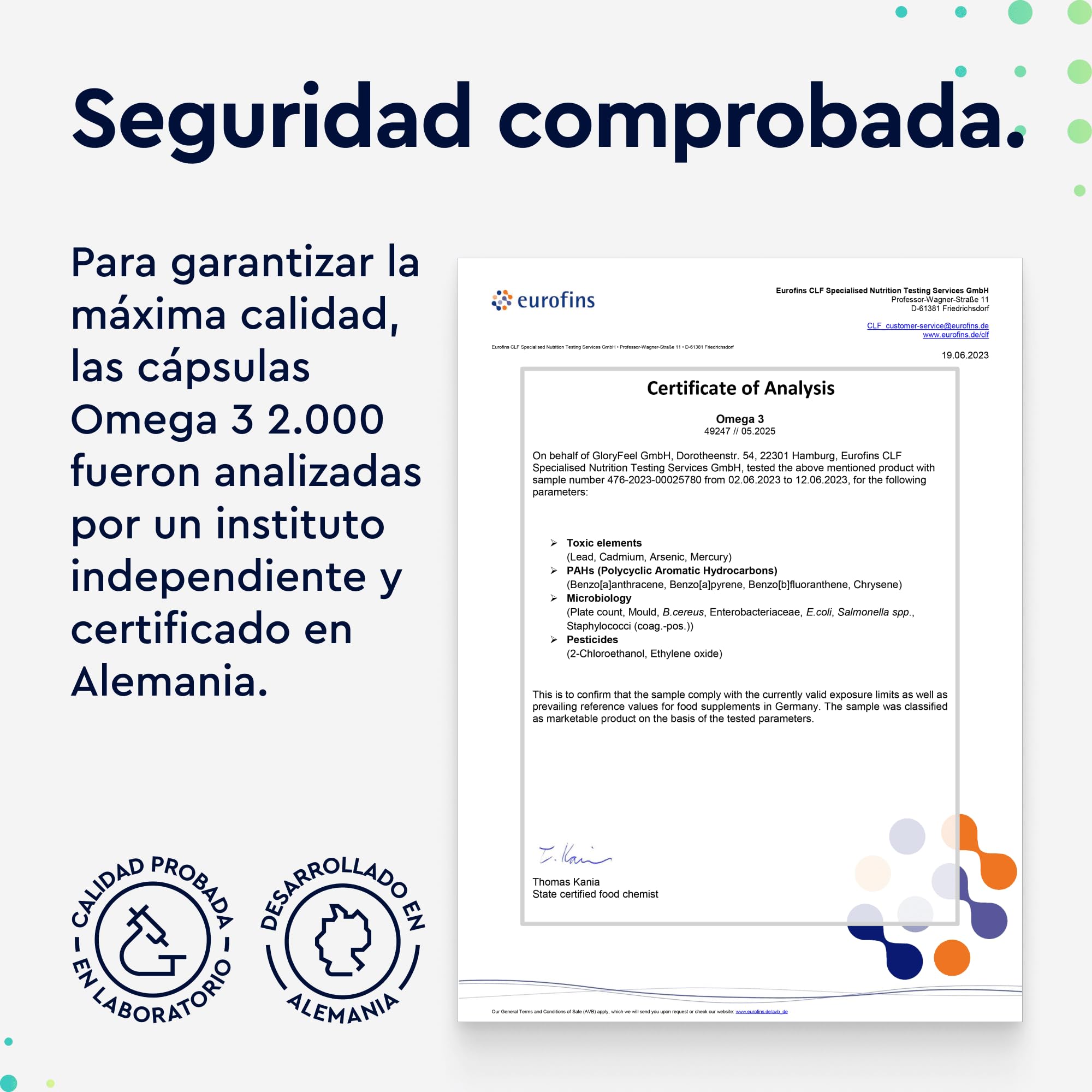 Omega 3 Cápsulas 2000mg - Alta potencia 1000mg EPA + 500mg DHA - Triglicéridos reesterificados - Aceite de pescado de alta biodisponibilidad - Soporte para el colesterol, cerebro y corazón*