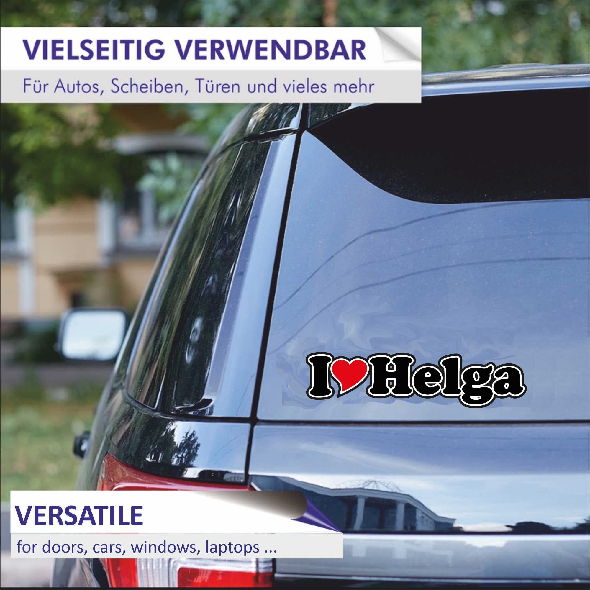 INDIGOS UG Adesivo JDM Per Auto - I Love My Puggle - Decalcomania In Vinile Argento, 149x71 Mm, Resistente Agli Agenti Atmosferici