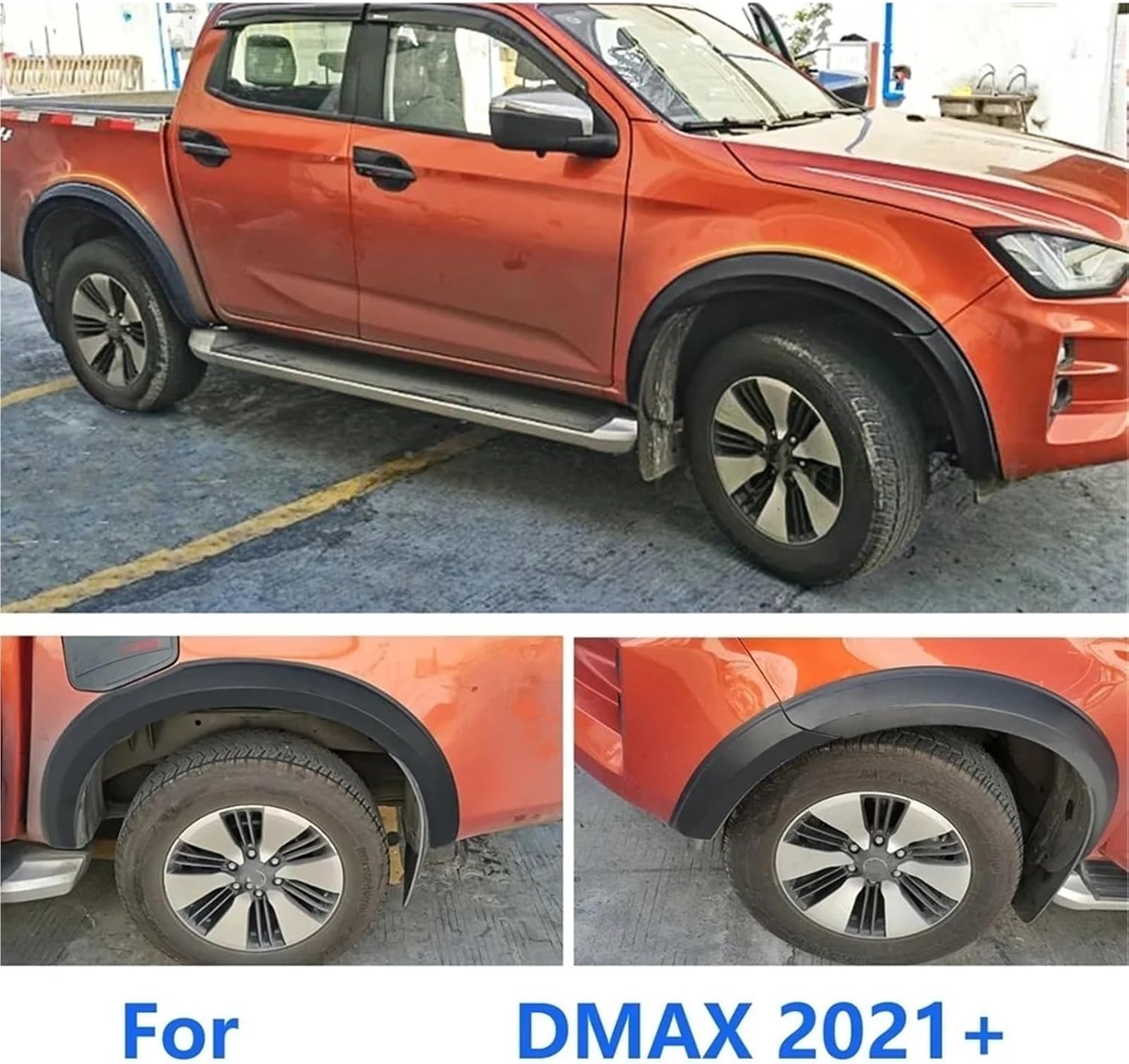 Wheel Eyebrow Trim Guard Protector Fender Flares Compatible With ISUZU D-MAX 2020 2021 2022 2023 Mudguards 4X4 Accessories