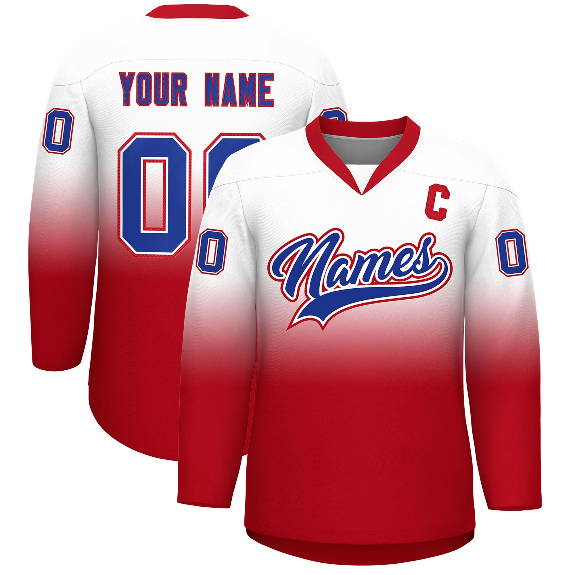 KXK Personalized V-Neck Hockey Jerseys for Men Youth,Custom Hockey Uniform Stitched or Printed Name Number Logo