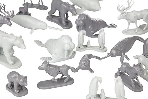 Miniatura 4 de Arctic Animals - Juego de figuras de acción de 48 piezas de mini figuras de animales polares, juego de vida silvestre, incluye osos de juguete,